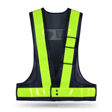 High Visibility PVC Reflective Tape V Shape Safety Vest With Pocket